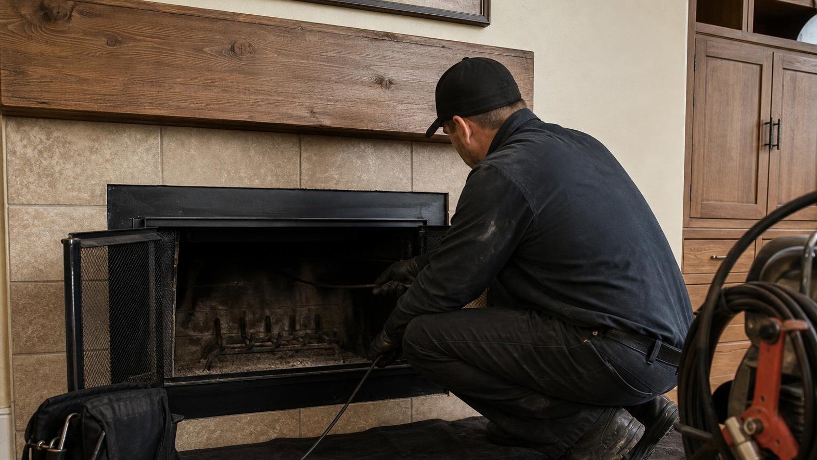 Practical chimney sweep & inspection in Parker
